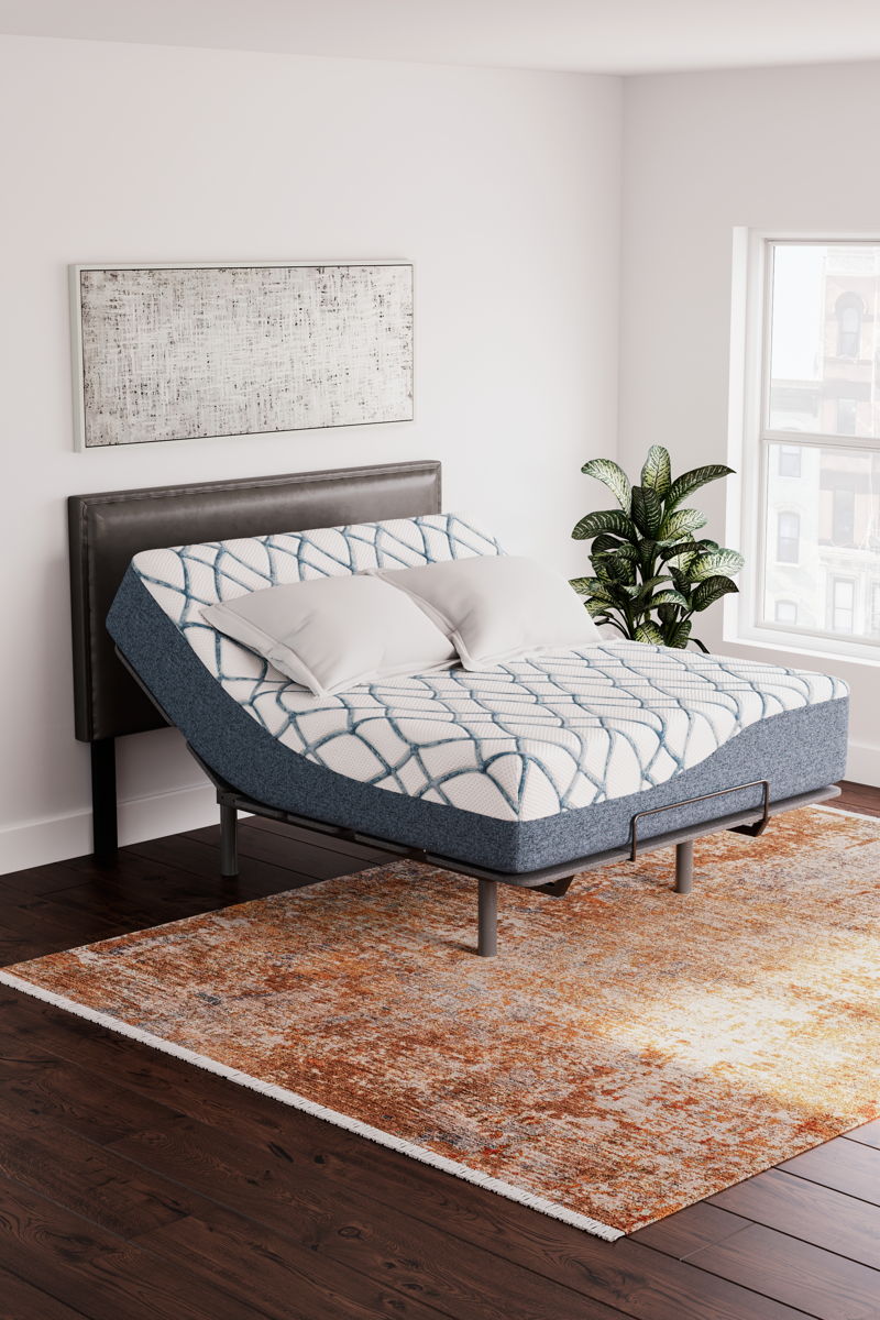 14 Inch Chime Elite 2.0 - California King Mattress - White / Blue - Image 2
