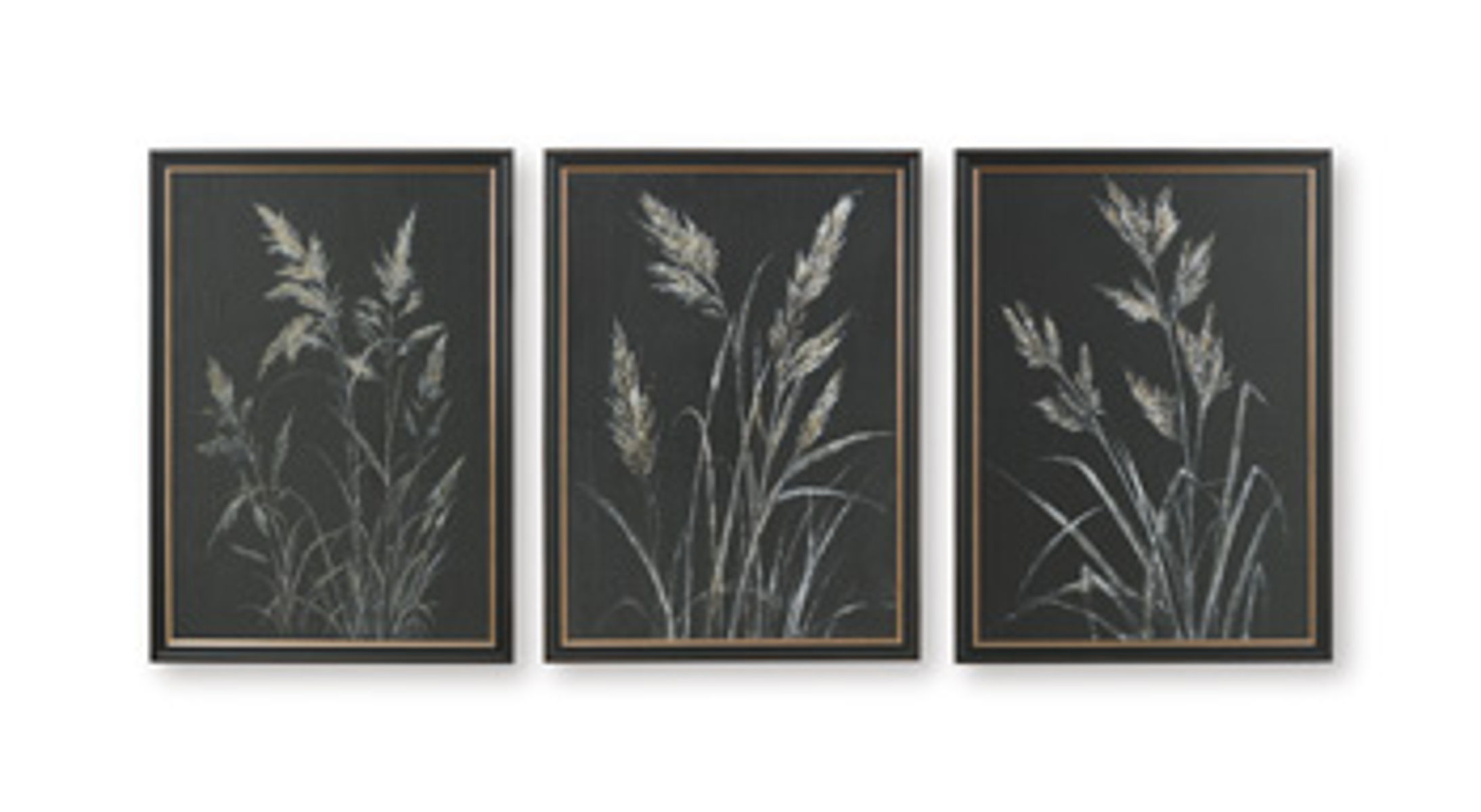 Janisburg - Wall Art Set (Set of 3) - Black / White / Brown