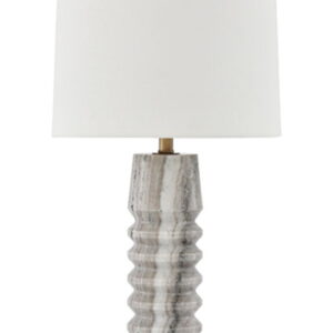 Desmont - Marble Table Lamp - White / Beige / Gray