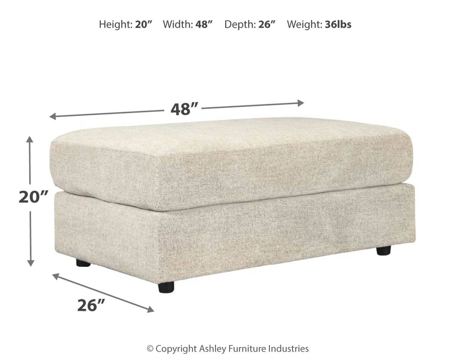 Soletren - Oversized Accent Ottoman - Stone - Image 3
