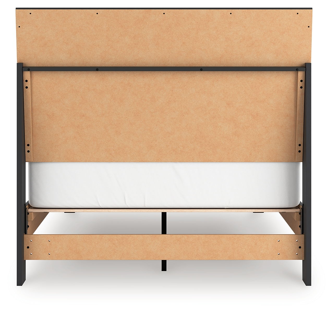 Danziar - Full Panel Bed With Low Footboard - Black - Image 2