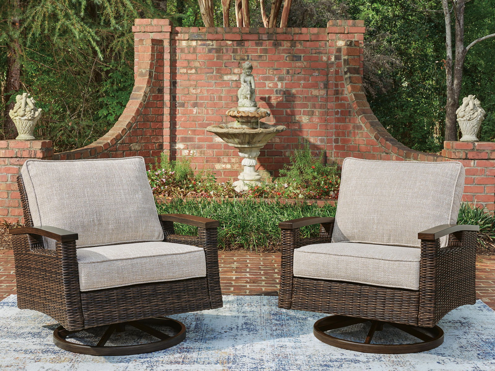 Monterey Point - Swivel Lounge Chair (Set of 2) - Dark Brown - Image 7