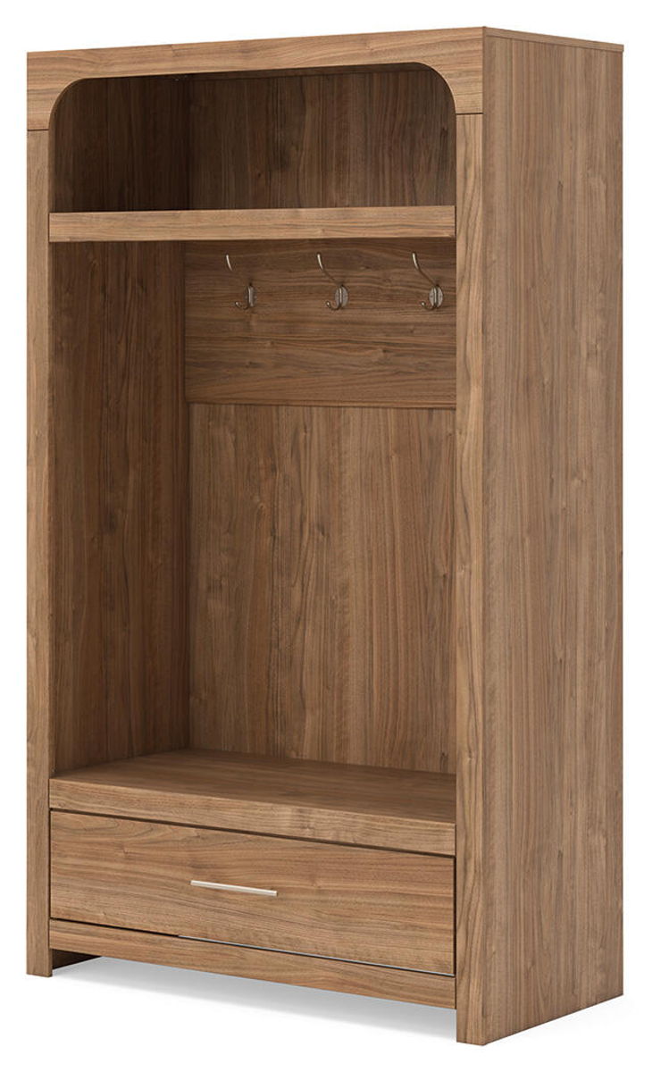 Dovander - Hall Tree With Storage Bench - Brown - Image 11