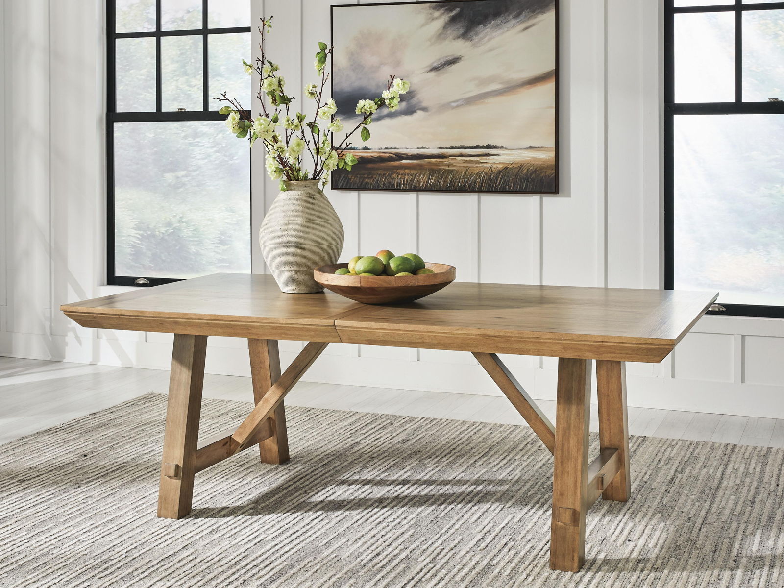 Ridgester - Rectangular Dining Room Extension Table - Light Brown - Image 8