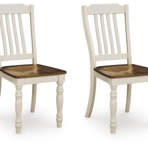 Wirloni - Dining Room Side Chair (Set of 2) - Antique White / Brown