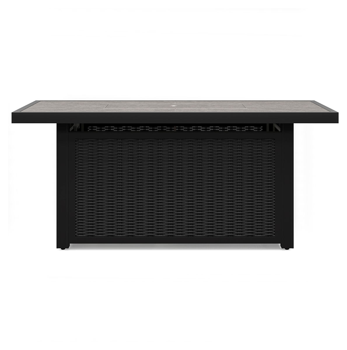 Beachcroft - Rectangular Fire Pit Table - Black / Light Gray - Image 8