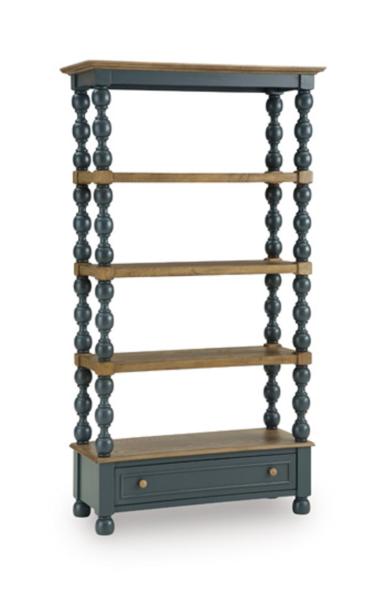 Finnworth - Bookcase - Blue / Brown