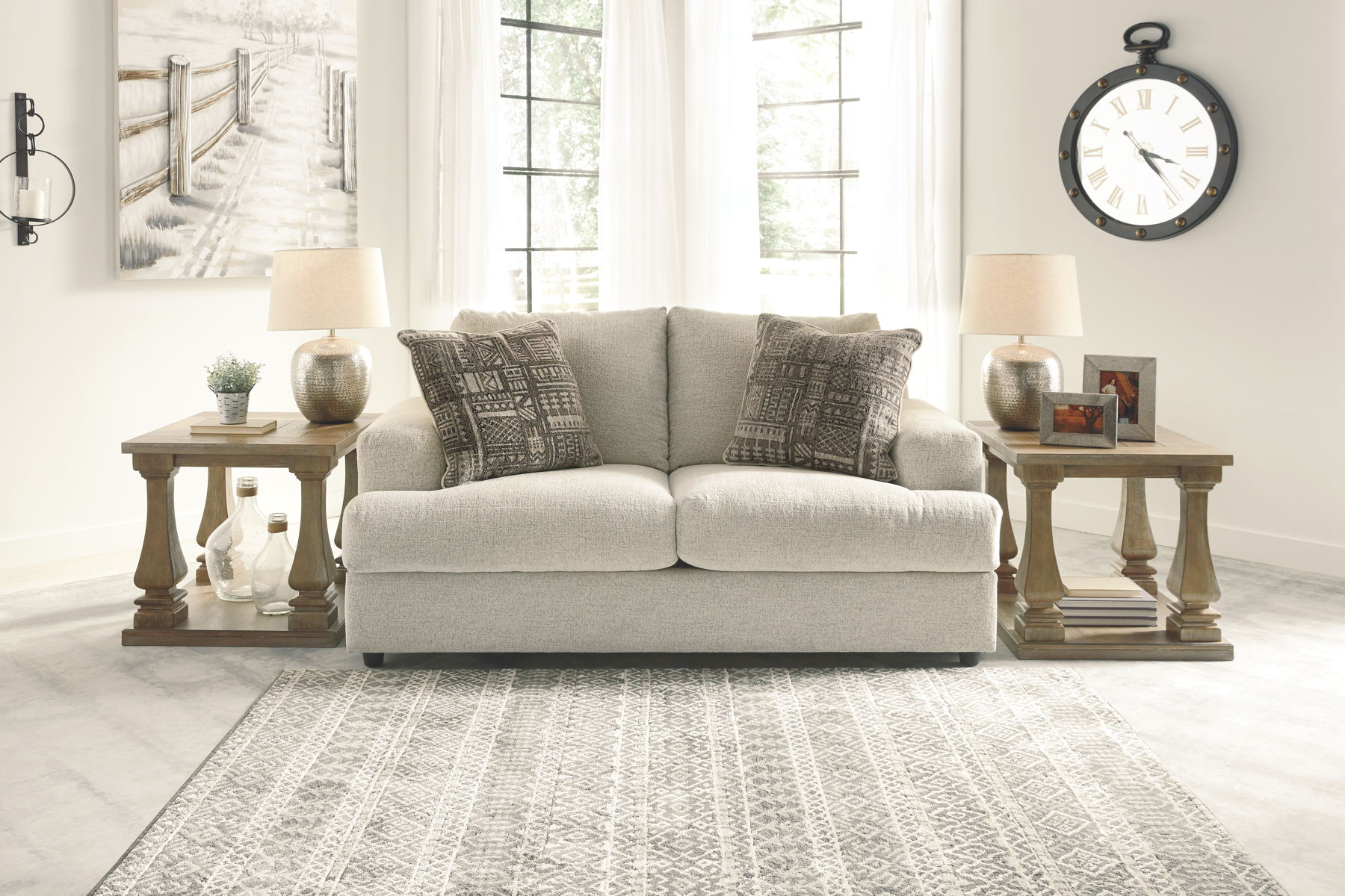 Soletren - 2 Pc. - Sofa, Loveseat - Stone - Image 2