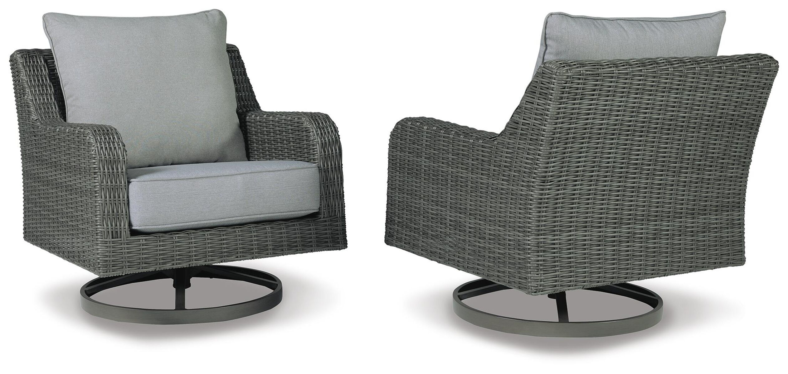 Elite Park - Swivel Lounge w/ Cushion - Gray - Image 8