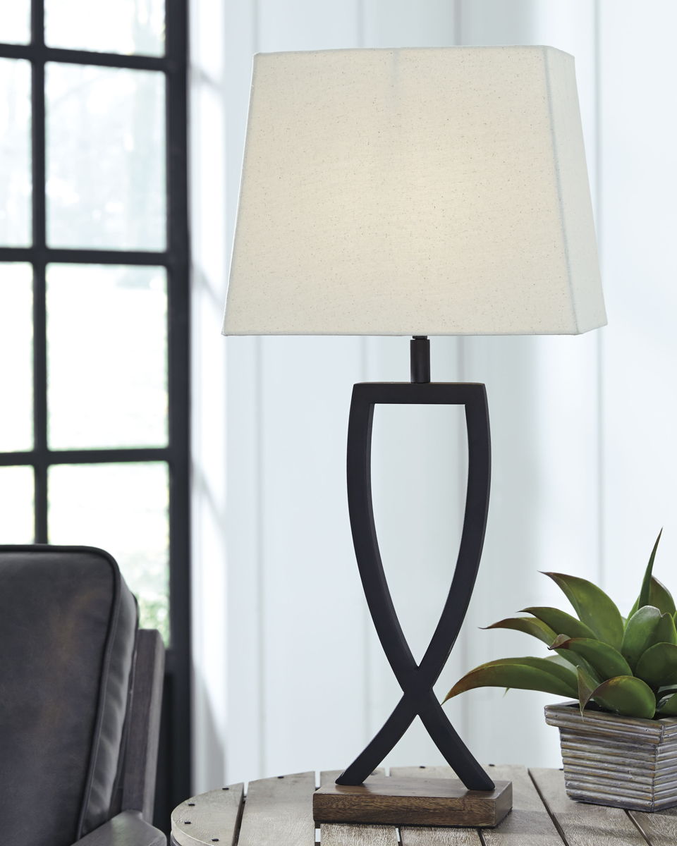 Makara - Metal Table Lamp (Set of 2) - Black / Brown - Image 4