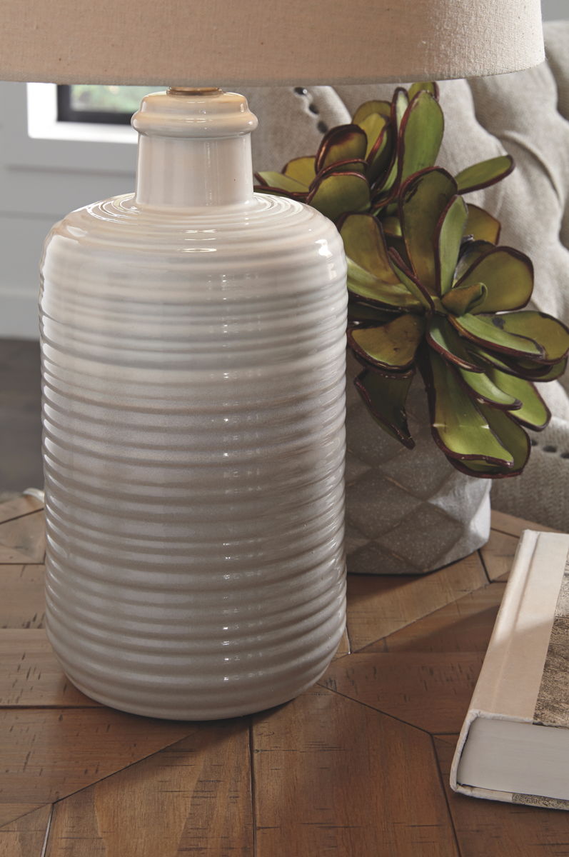 Marnina - Ceramic Table Lamp (Set of 2) - Taupe - Image 6