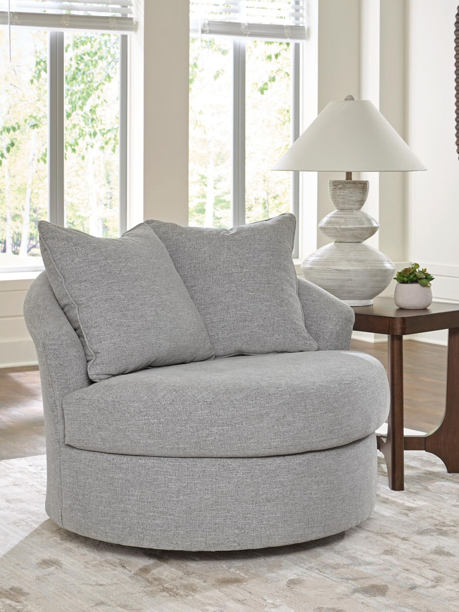 UrbanCrest - Swivel Accent Chair - Pewter - Image 2