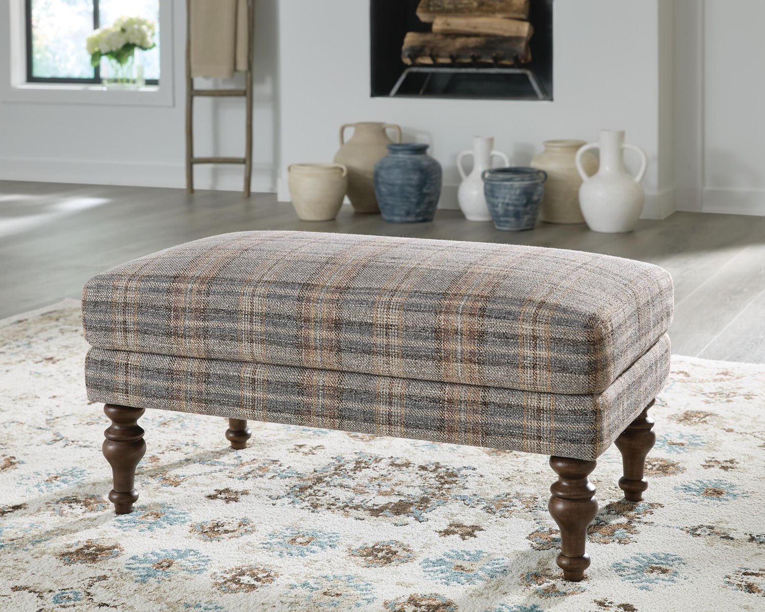 Wilkland - Accent Ottoman - Multi - Image 2
