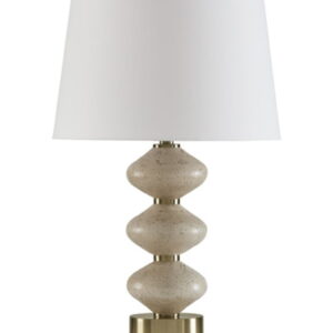Wardthrone - Poly Table Lamp - Beige / Gold Finish