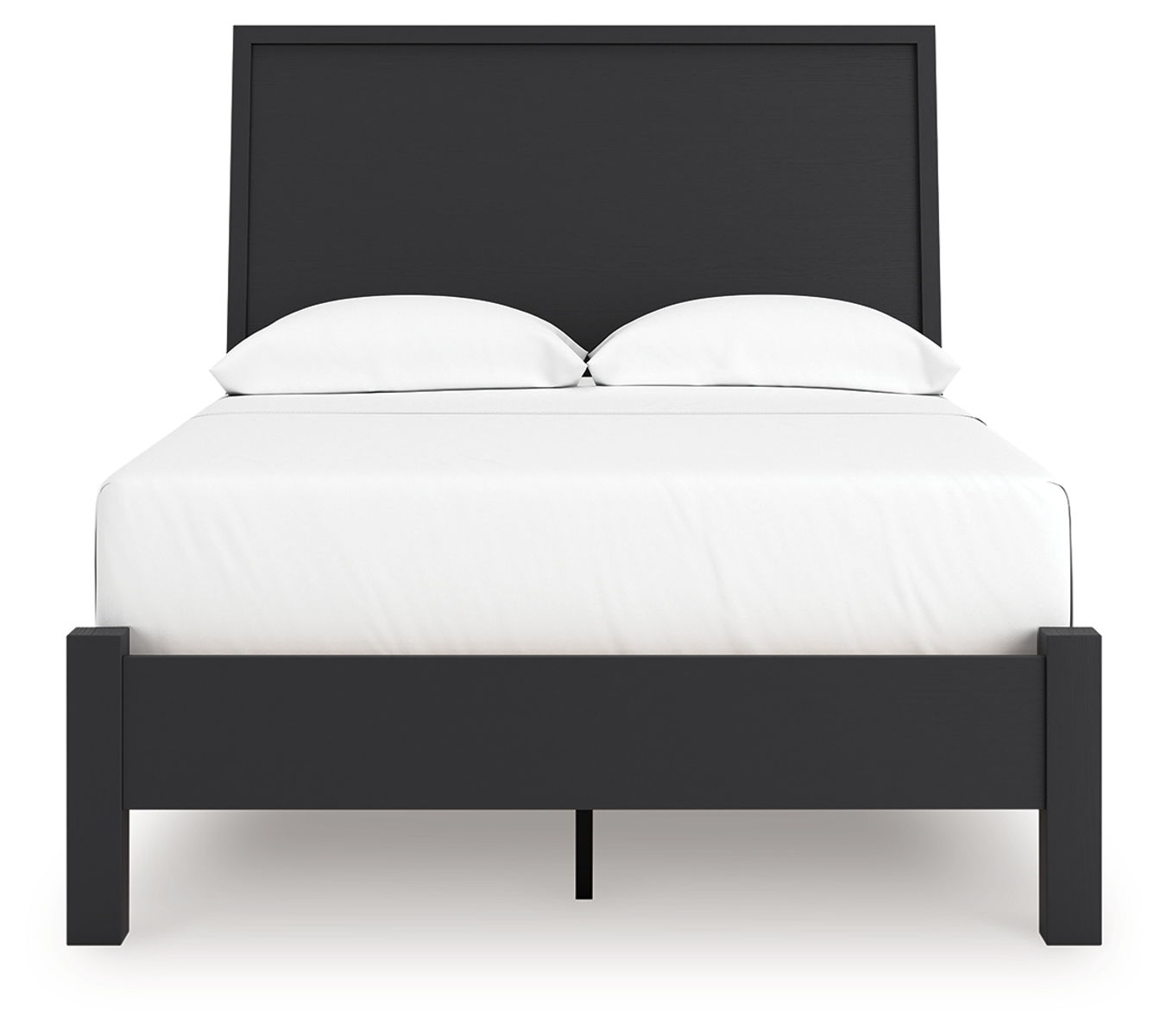 Danziar - Full Panel Bed With Low Footboard - Black - Image 4