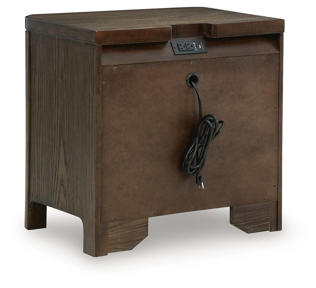 Radkin - Two Drawer Night Stand - Burnished Brown - Image 5