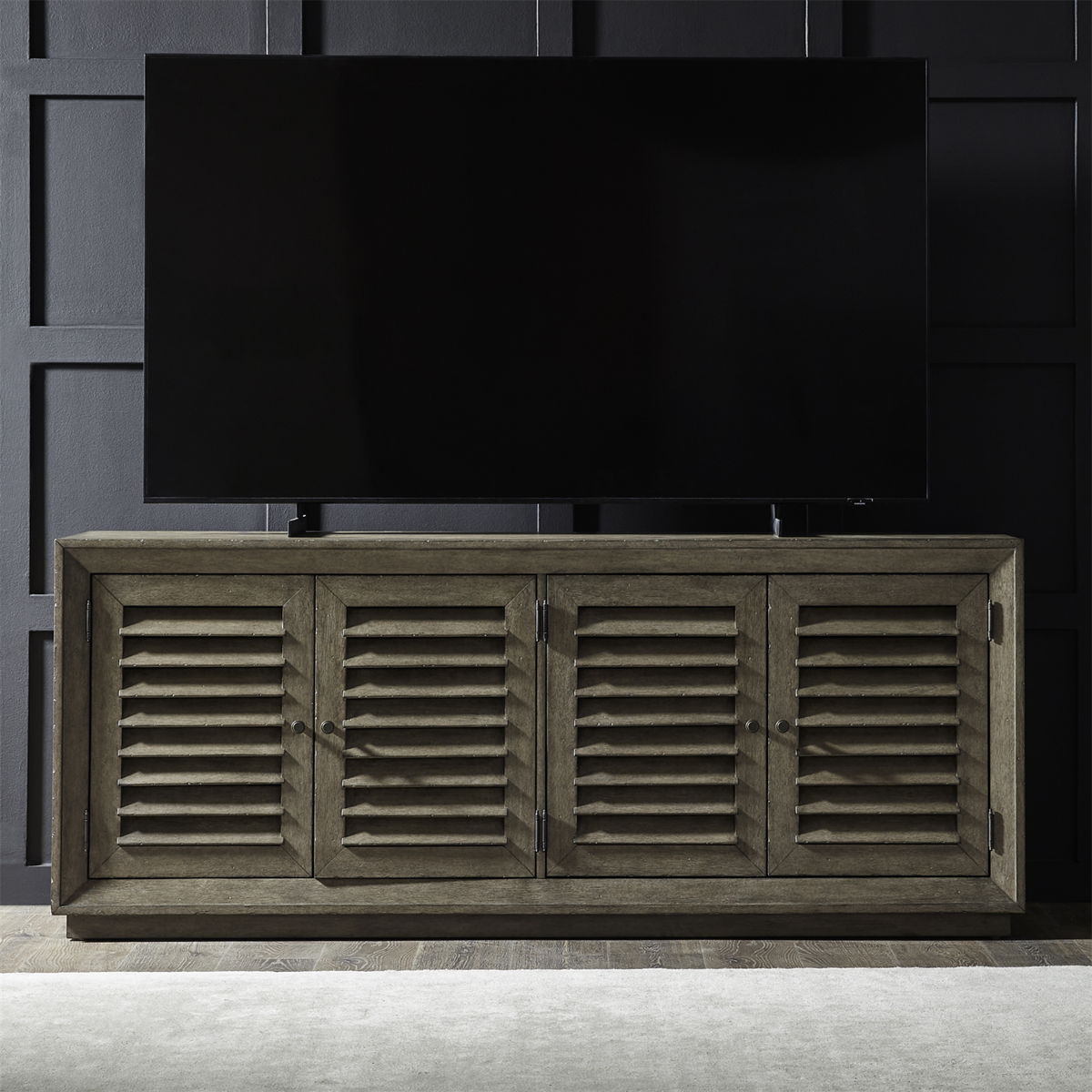 Aspen Sky - 78" TV Console - Weathered Saddle Brown
