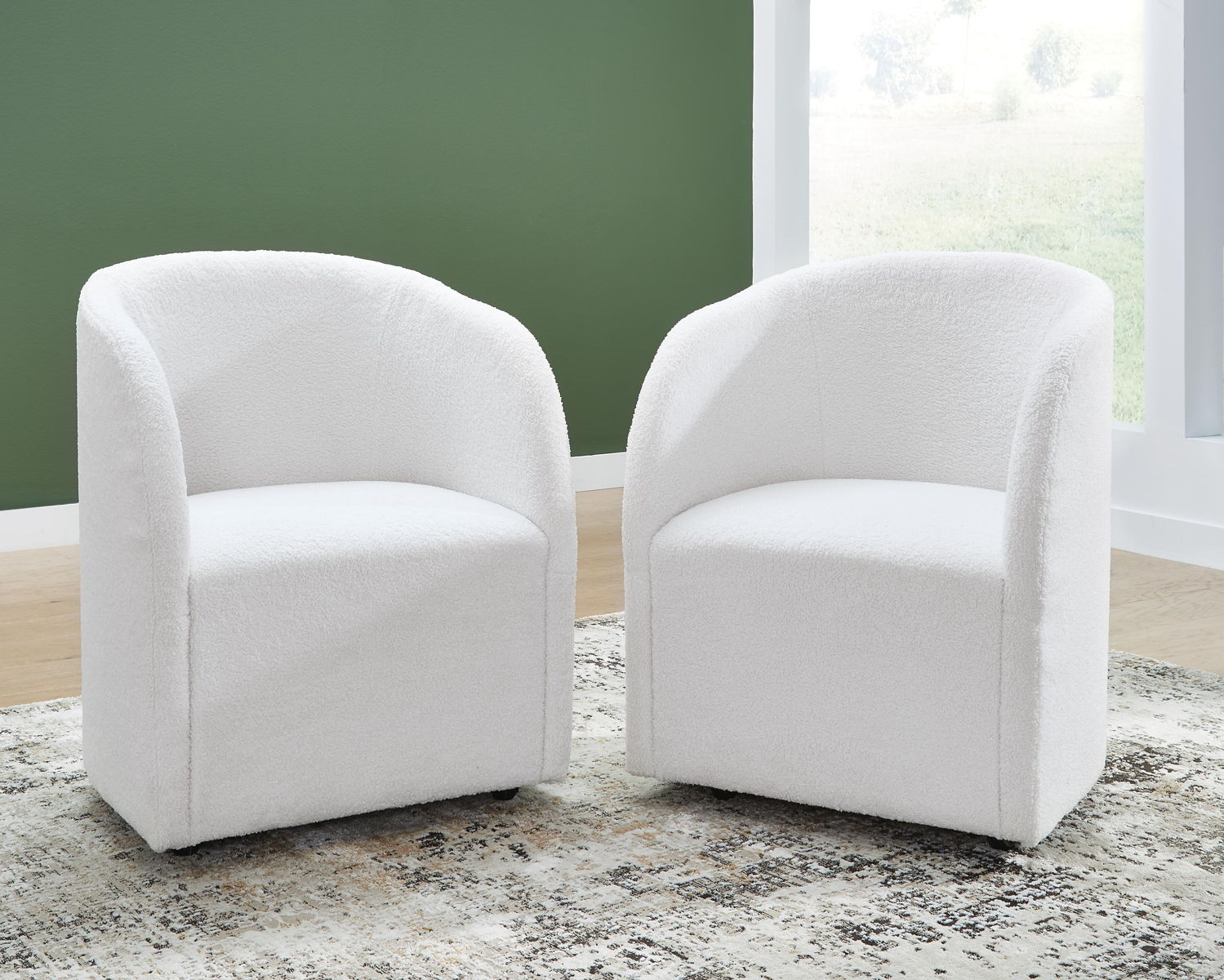Rowanbeck - Dining Upholstered Arm Chair (Set of 2) - Ivory - Image 8
