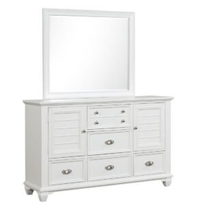 Jamestown - Landscape Mirror - White