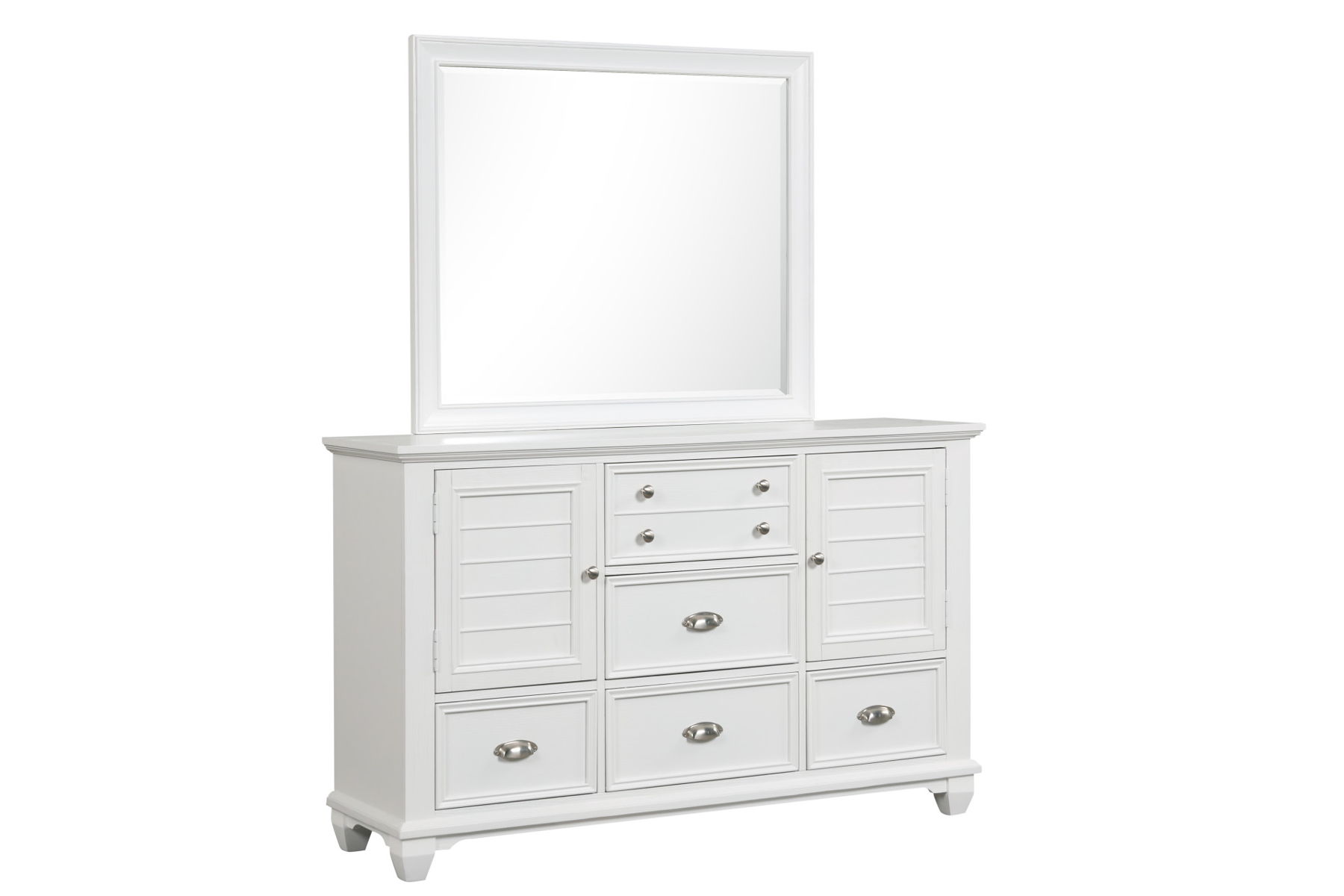 Jamestown - Landscape Mirror - White