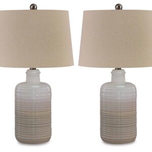 Marnina - Ceramic Table Lamp (Set of 2) - Taupe