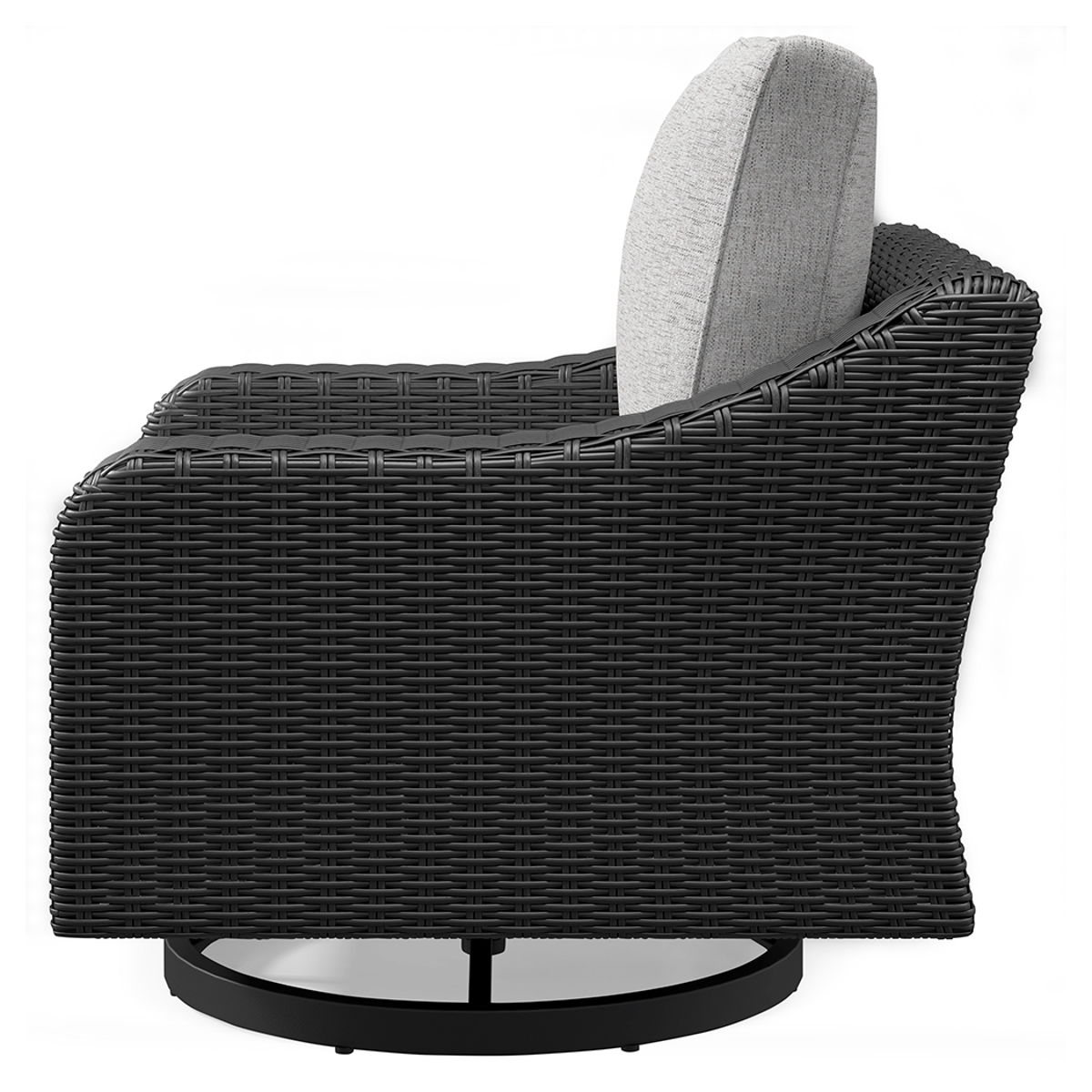 Beachcroft - Swivel Lounge Chair - Black / Light Gray - Image 9