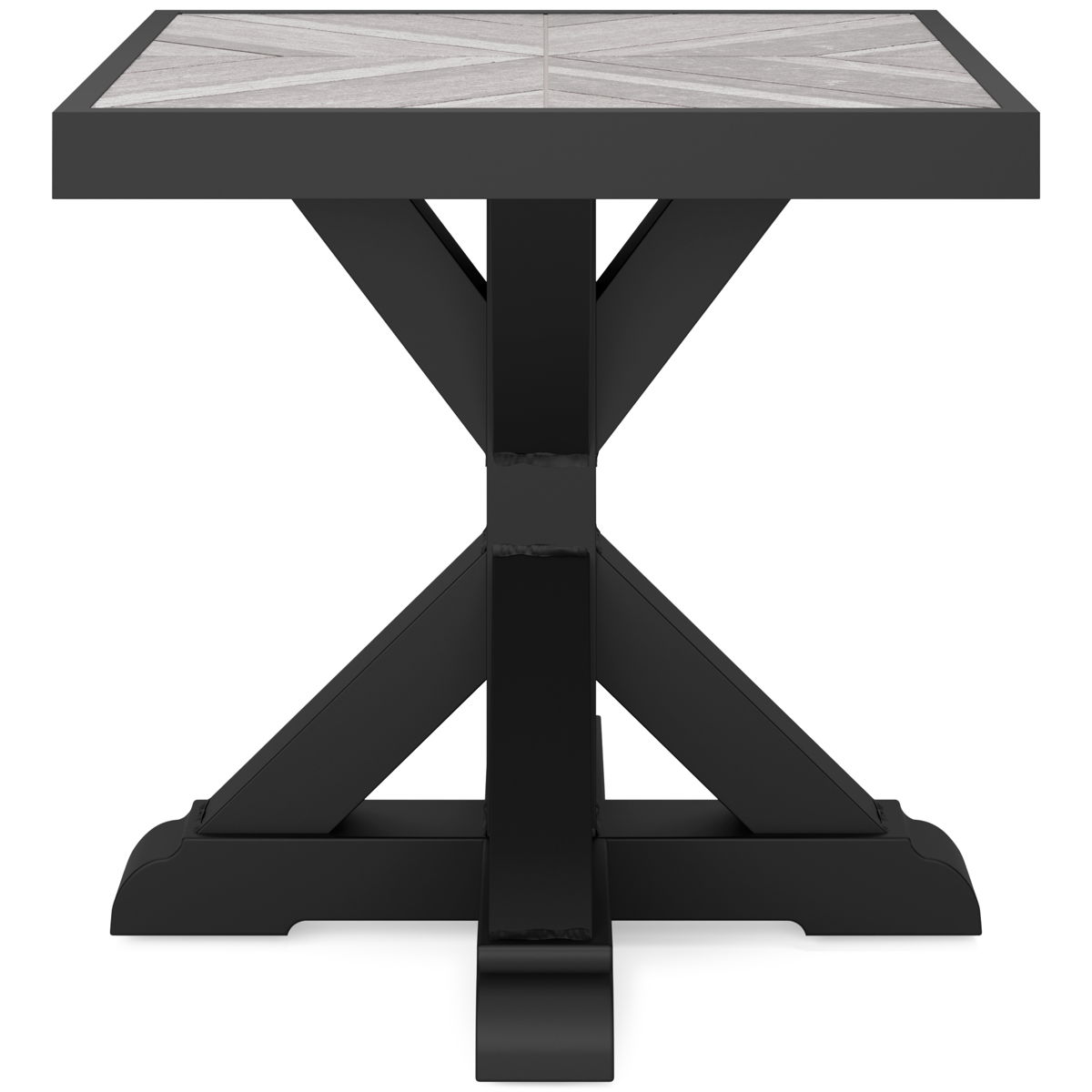 Beachcroft - Square End Table - Black / Light Gray - Image 4