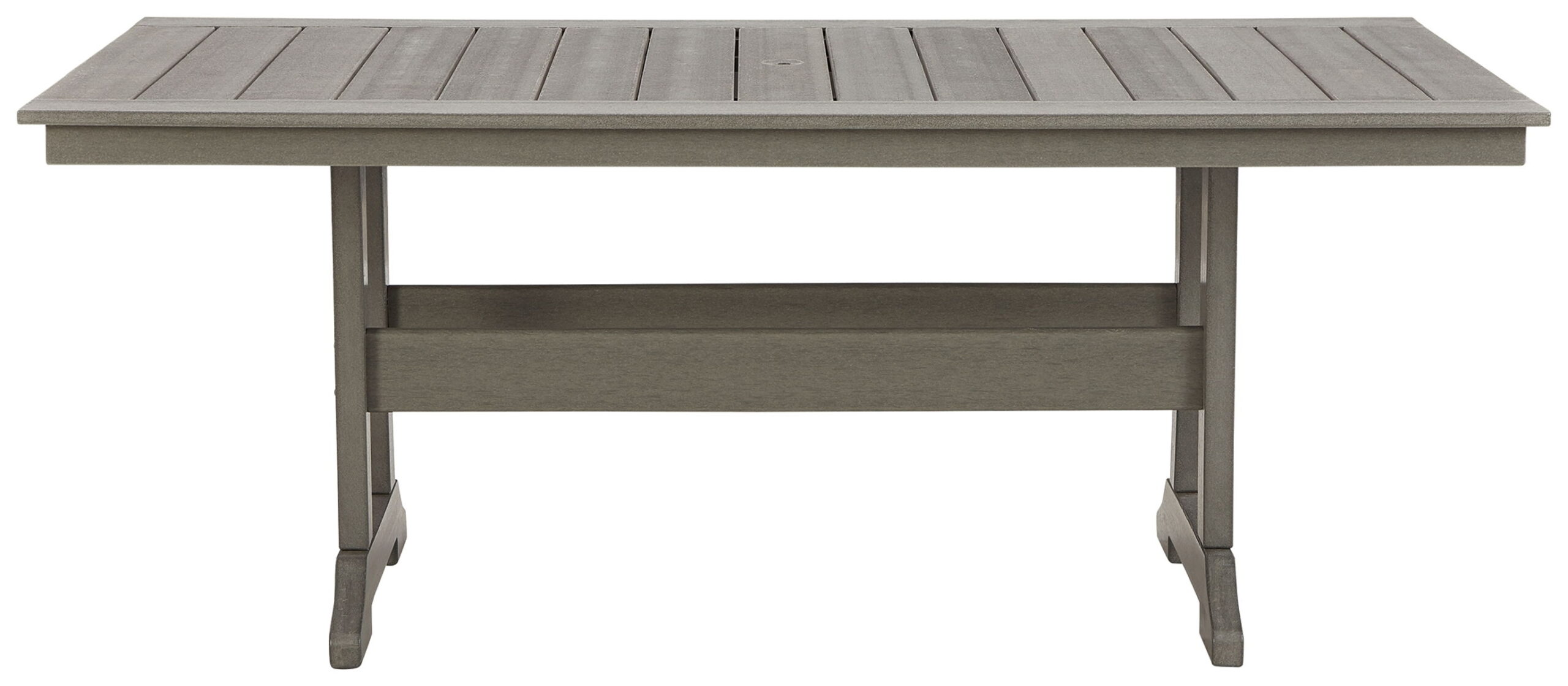Visola - RECT Dining Table w/Umb OPT - Gray - Image 9