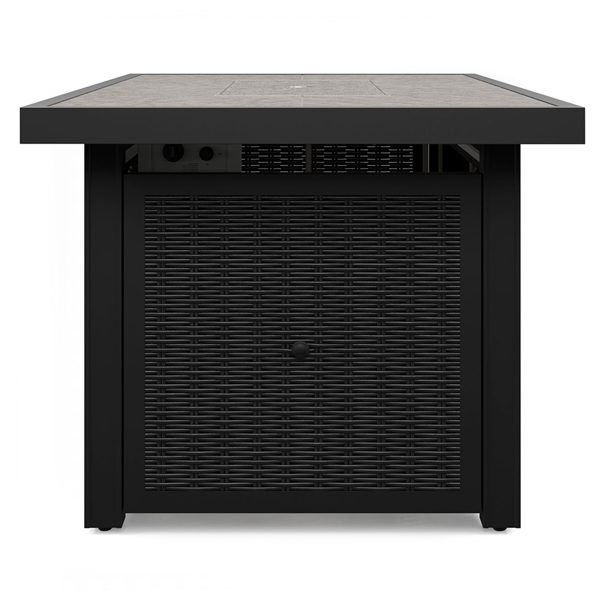 Beachcroft - Rectangular Fire Pit Table - Black / Light Gray - Image 4