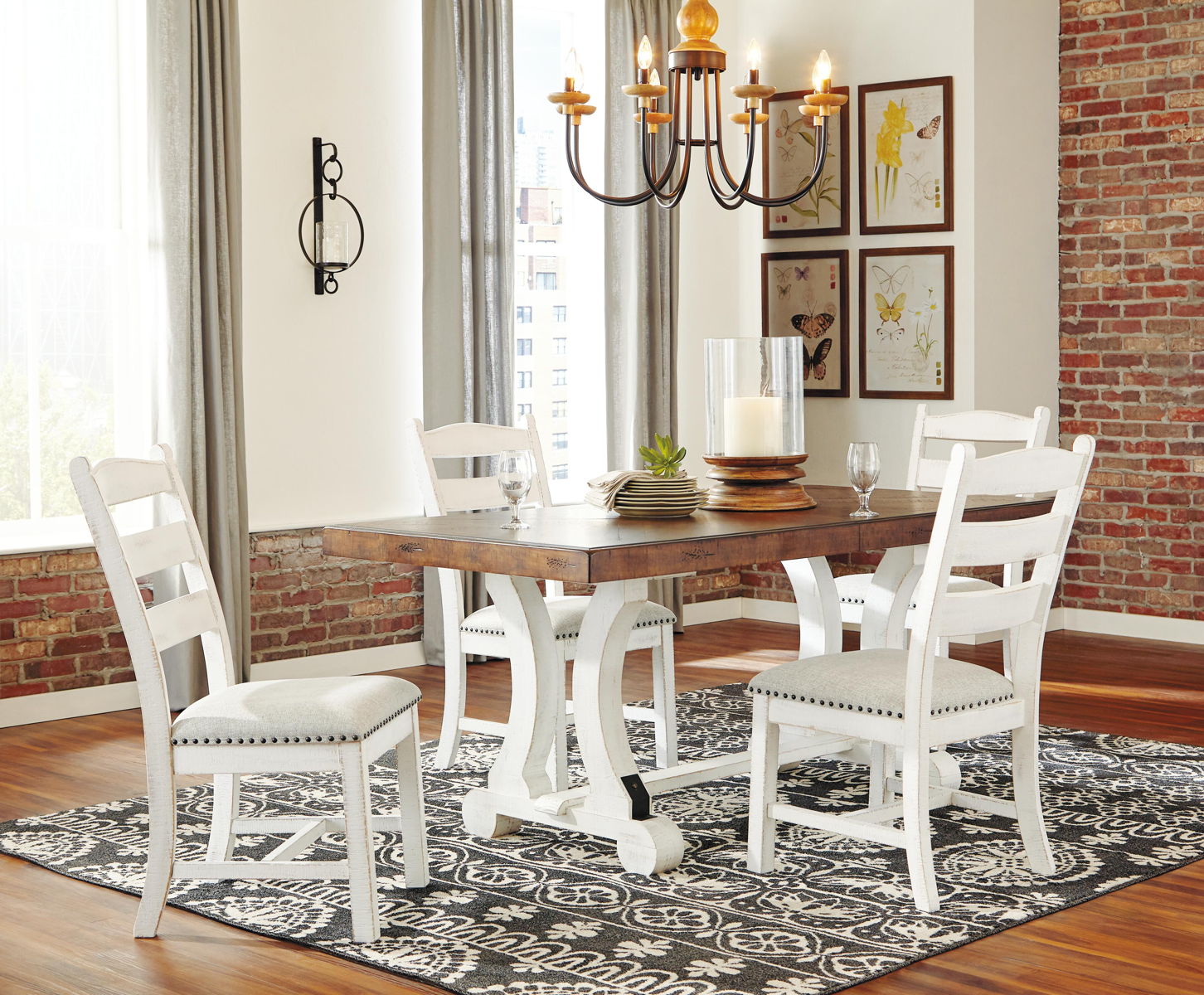 Valebeck - Dining UPH Side Chair (Set of 2) - Beige / White - Image 7