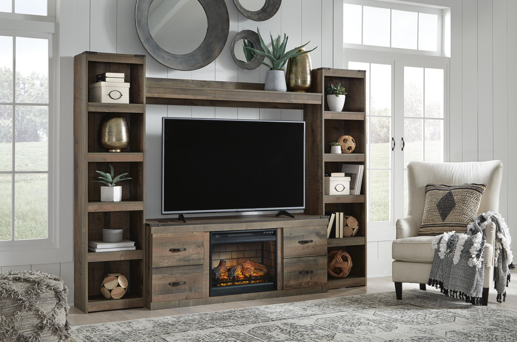 Trinell - 4-Piece Entertainment Center With 60" TV Stand - Image 5