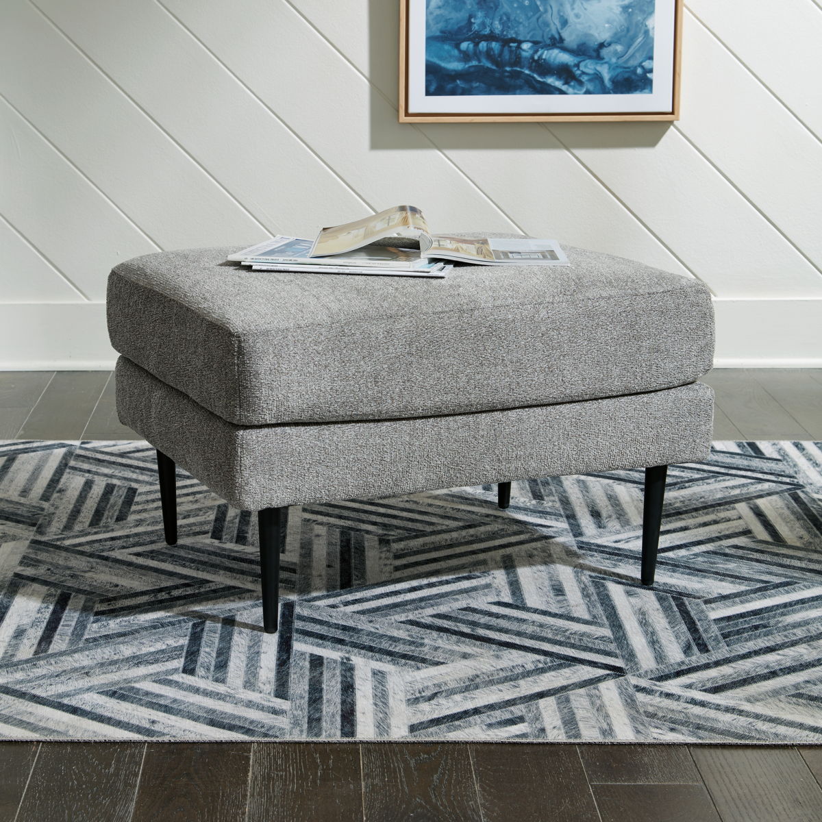 Hazela - Ottoman - Charcoal - Image 2