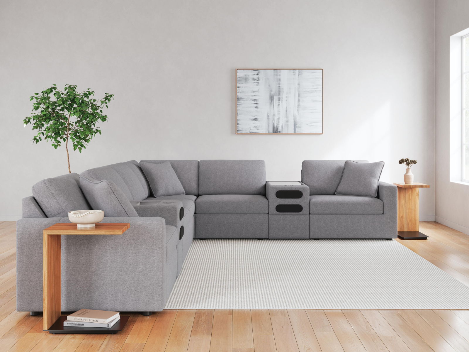 Modmax - L-Shaped Sectional - Granite - Image 26