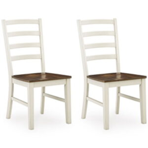 Brinfern - Dining Room Side Chair (Set of 2) - Brown / Antique White