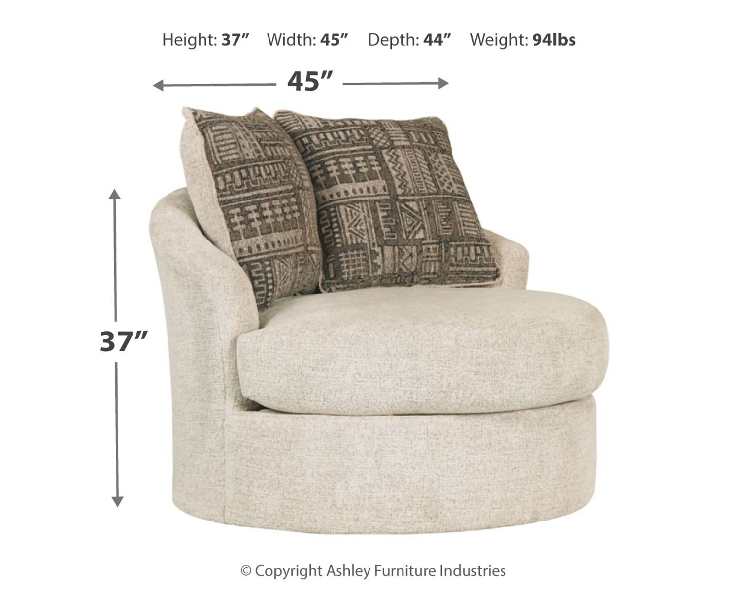 Soletren - Swivel Accent Chair - Stone - Image 3