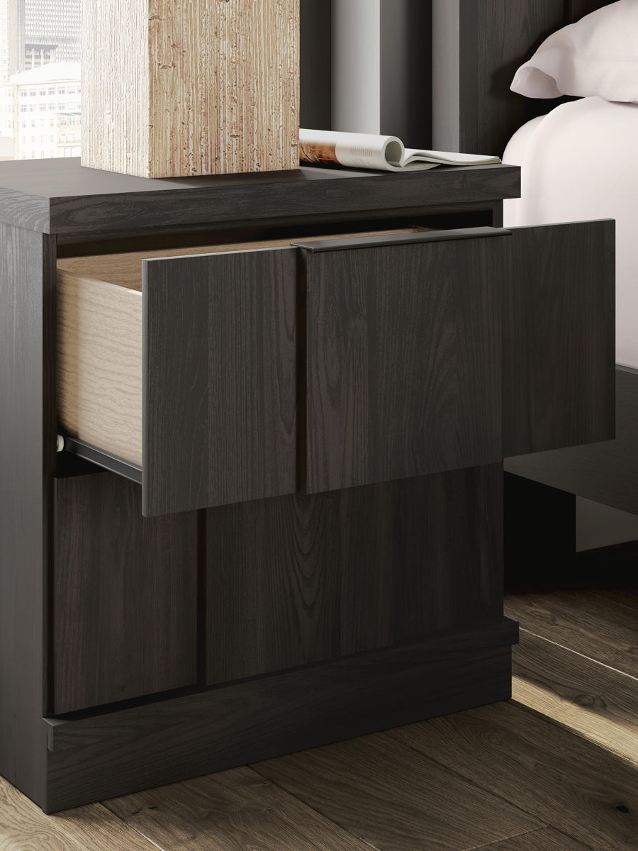 Shaehartin - Two Drawer Night Stand - Dark Brown - Image 9