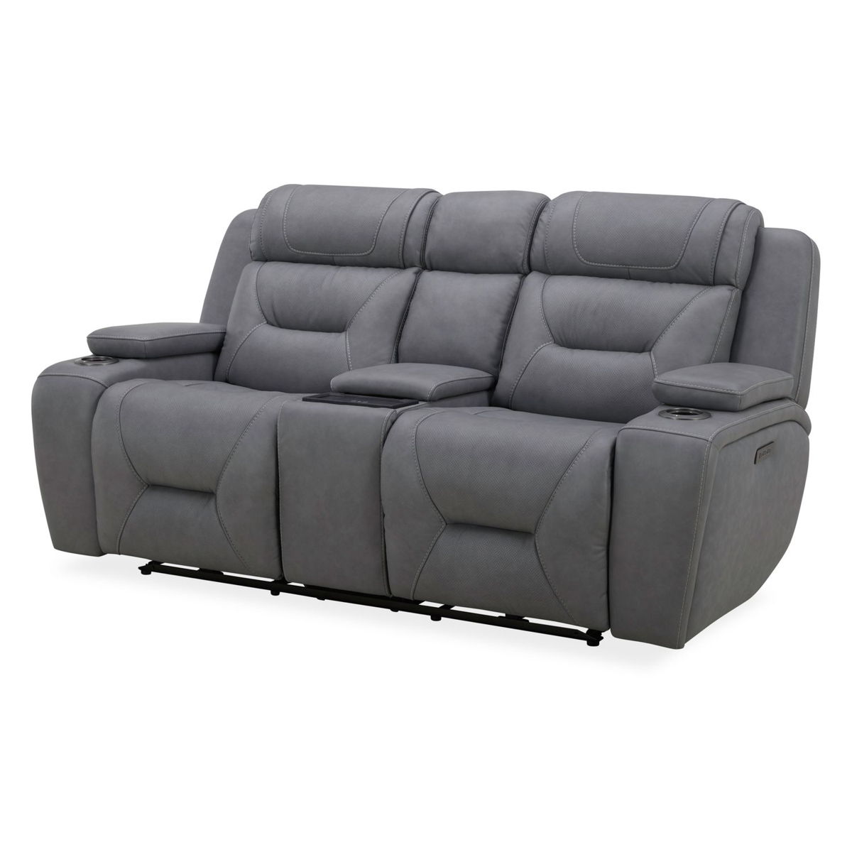 Chapman - Loveseat With Console P2 & ZG - Aline Blue Gray - Image 7