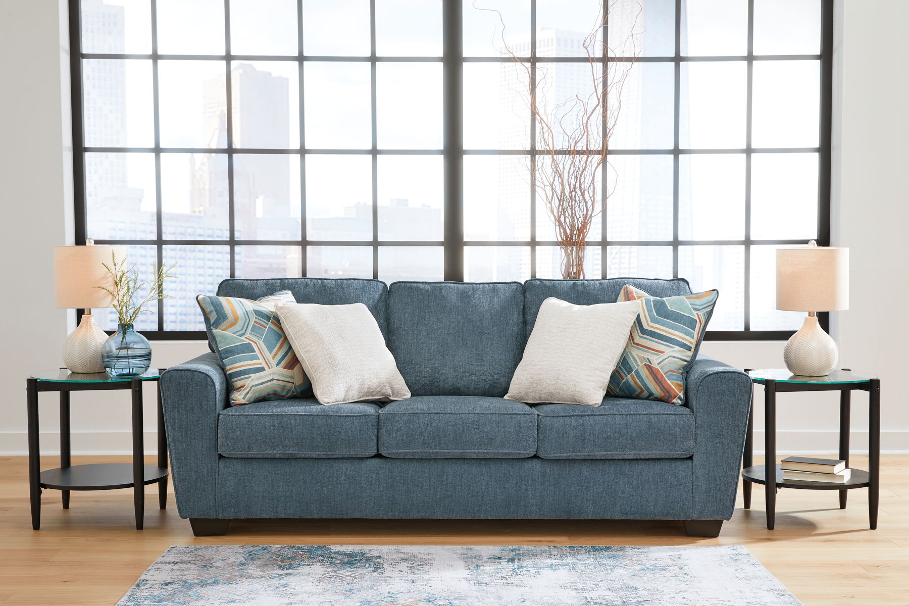 Cashton - Queen Sofa Sleeper - Blue - Image 6