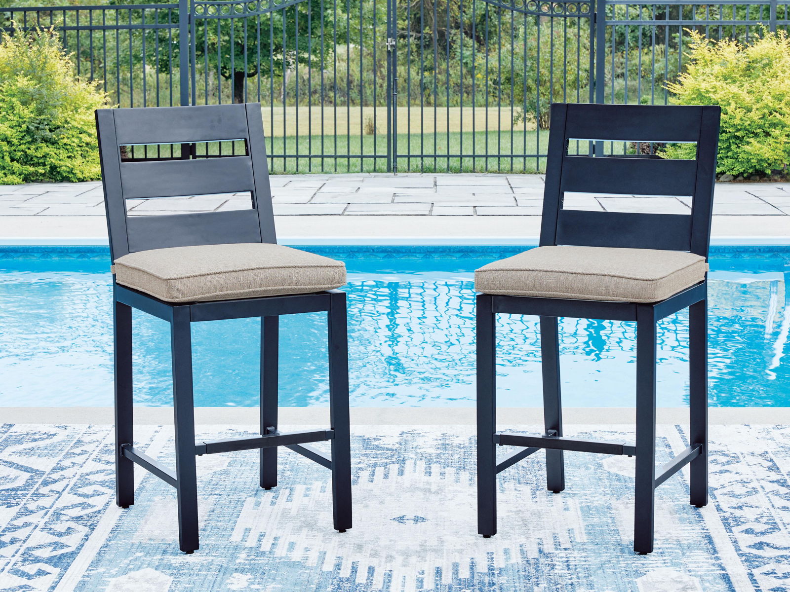 East Beach - Barstool (Set of 2) - Blue - Image 6