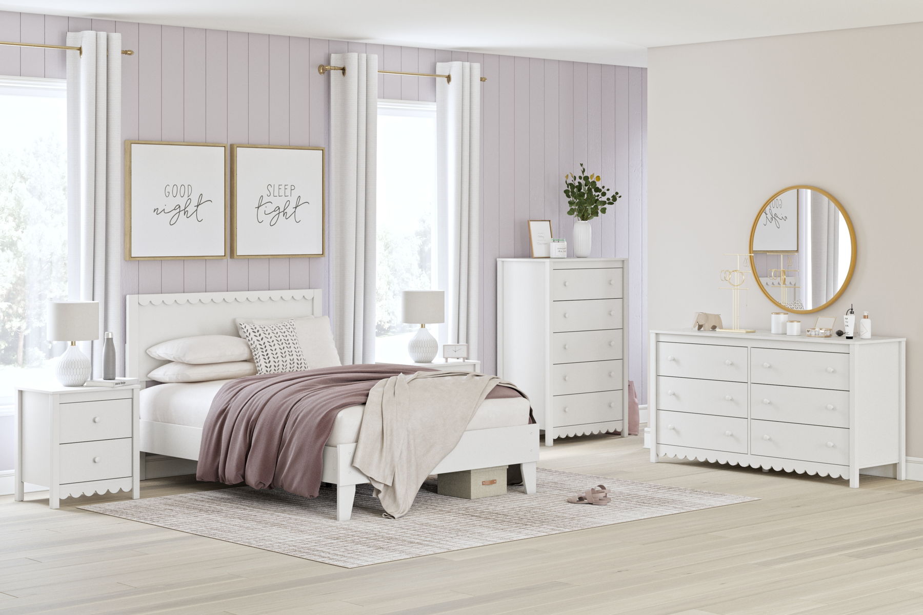 Hallityn - Two Drawer Night Stand - White - Image 12