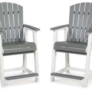 Transville - Barstool (Set of 2) - Gray / White