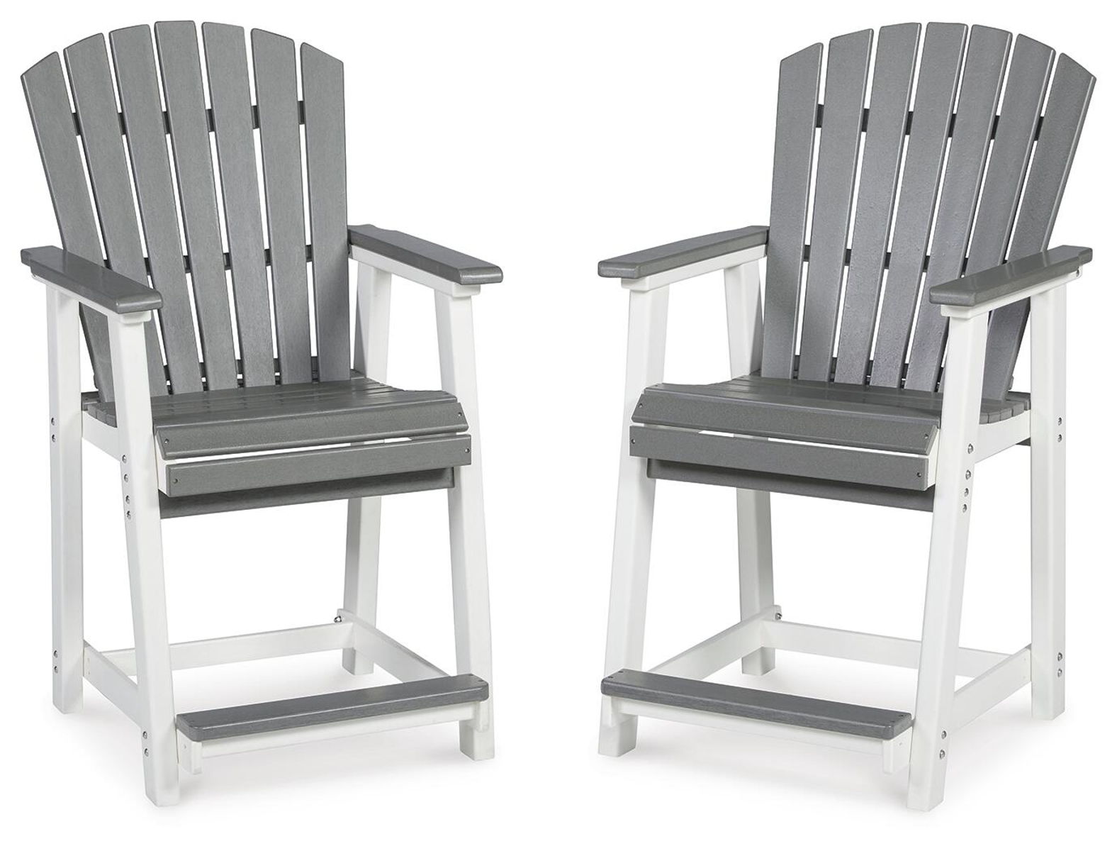 Transville - Barstool (Set of 2) - Gray / White