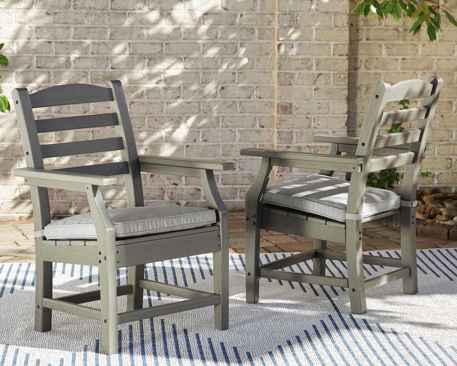 Visola - Arm Chair With Cushion (Set of 2) - Gray - Image 6