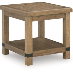 Ridgester - Rectangular End Table - Light Brown
