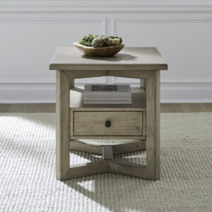 Proximity Place - Rectangular End Table - Barley Buff
