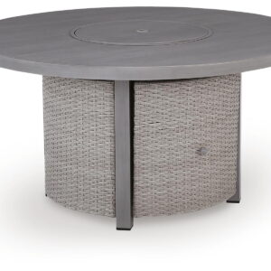Half Moon Beach - Round Fire Pit Table - Gray