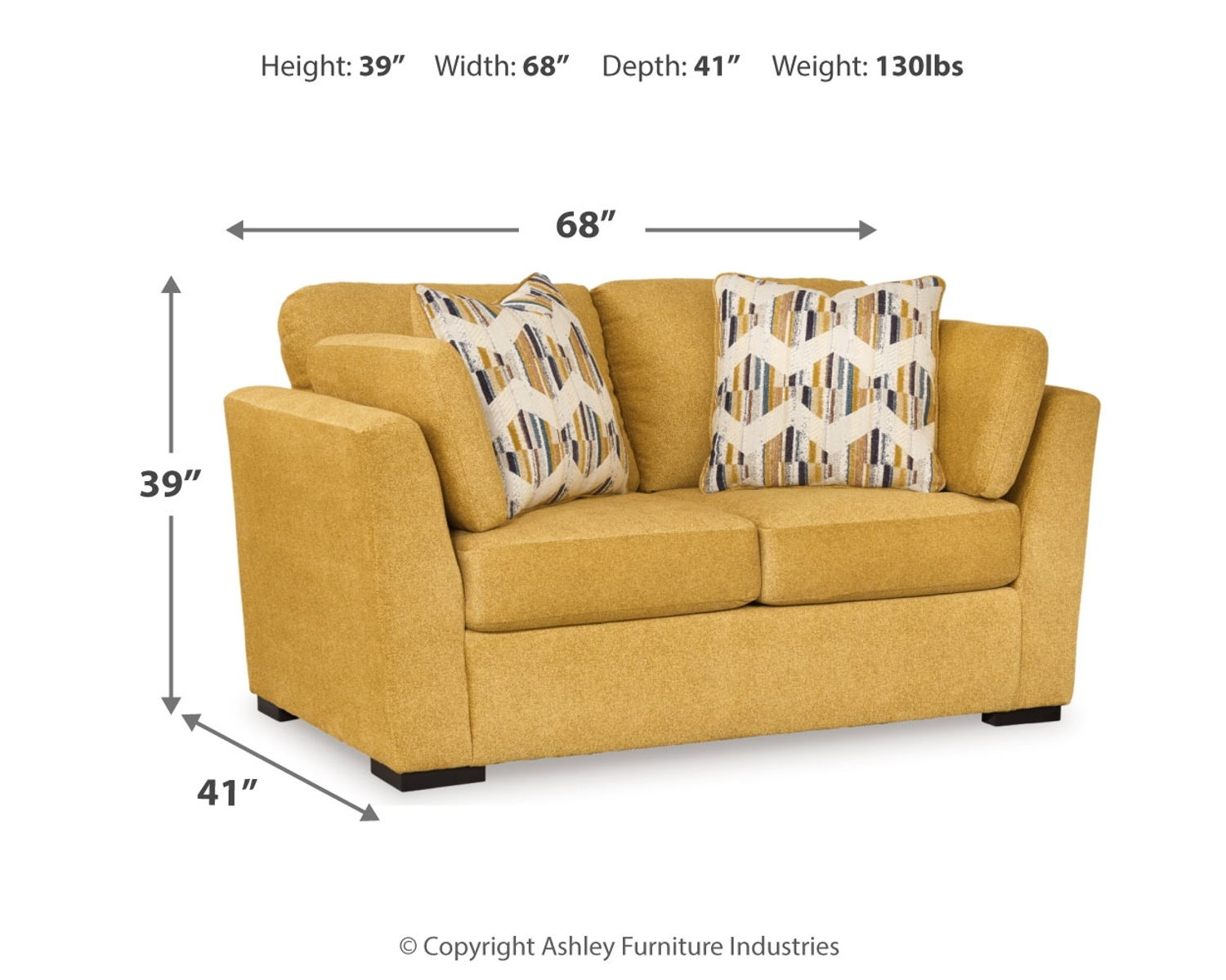 Keerwick - Loveseat - Sunflower - Image 5