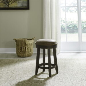 Paradise Valley - Upholstered Console Stool - Saddle Brown