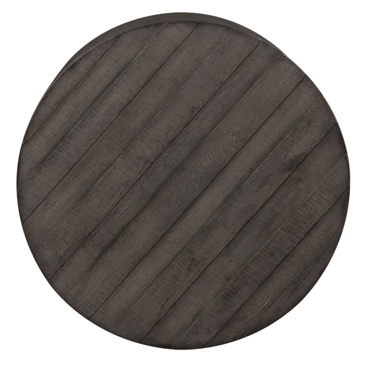 Modern Farmhouse - Drum Cocktail Table - Dusty Charcoal - Image 3