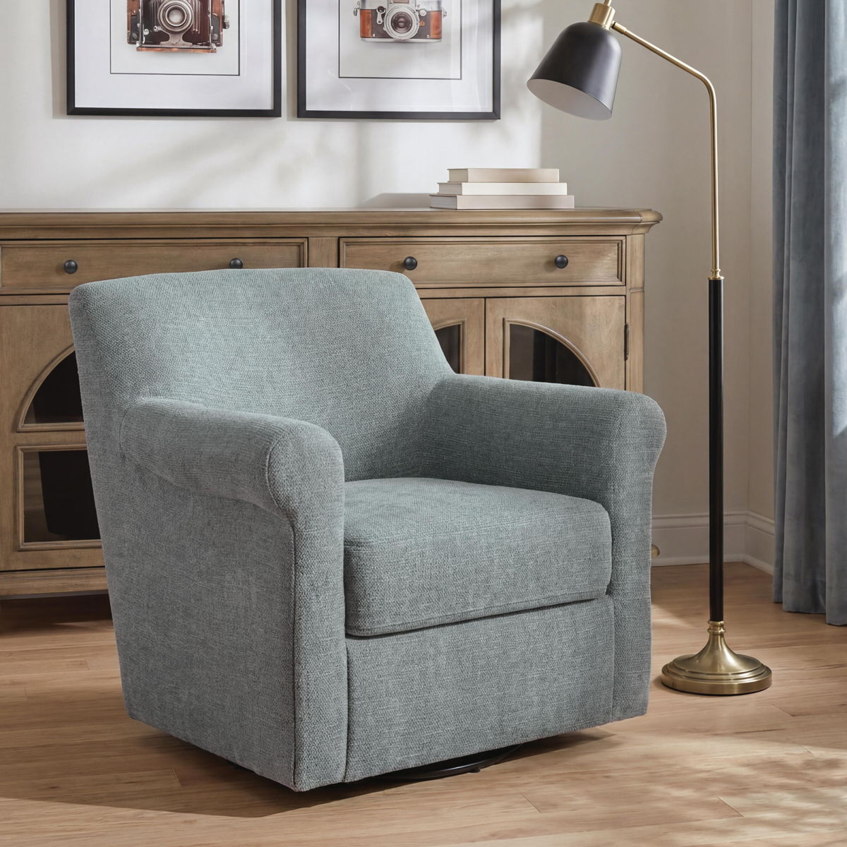 Horlando - Swivel Accent Chair - Oxford - Image 6